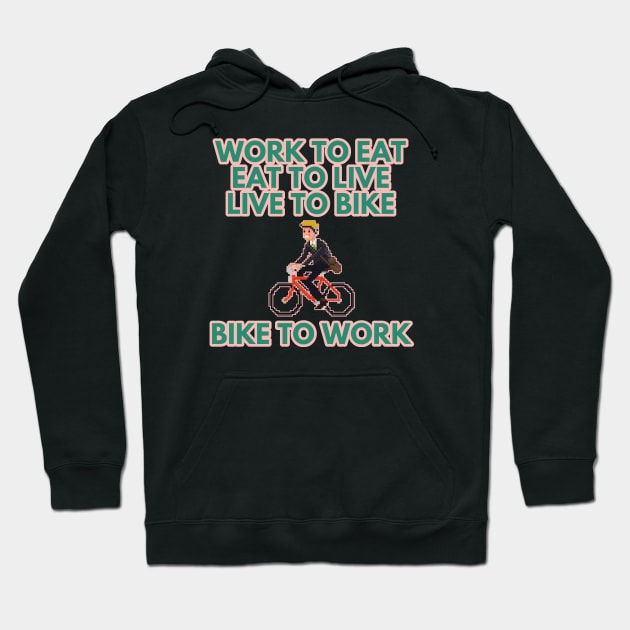 Bike To Work Hoodie by MhyrArt